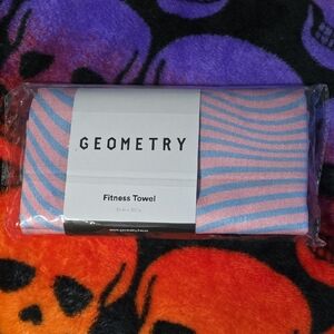 Geometry Pink and Blue Fitness Towel